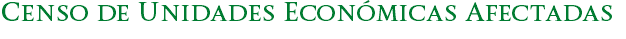 Censo de Unidades Económicas Afectadas