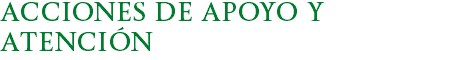 ACCIONES DE APOYO Y ATENCIÓN